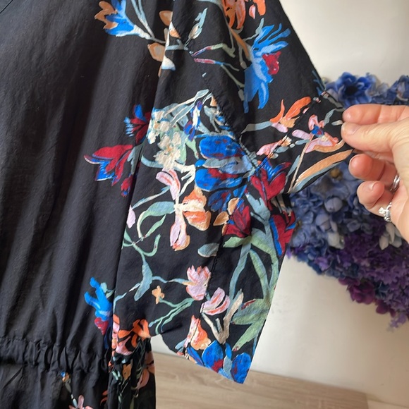 Free people button down cinch waist floral detail coverup dress - Picture 9 of 11